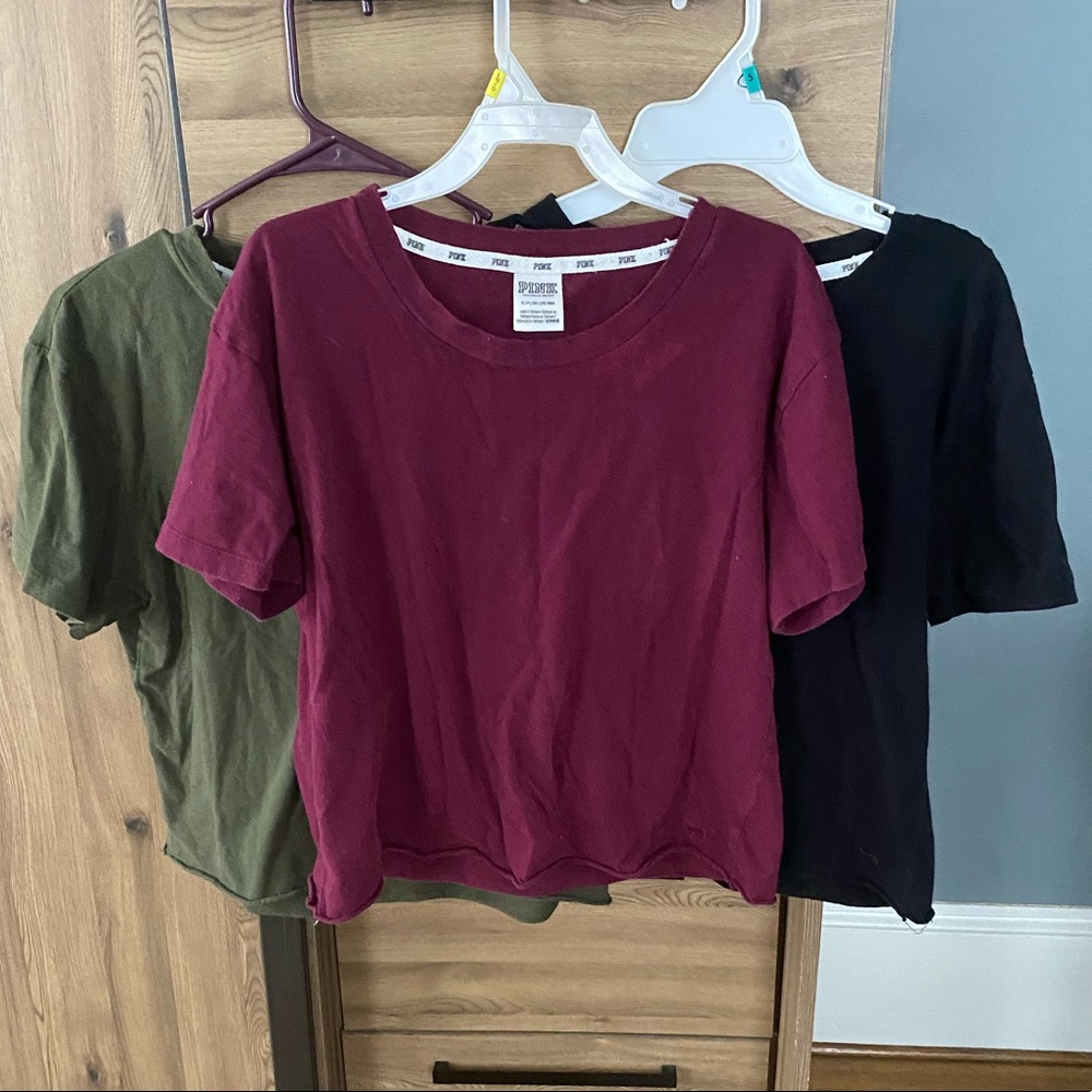 3 PINK VICTORIA SECRET shirts